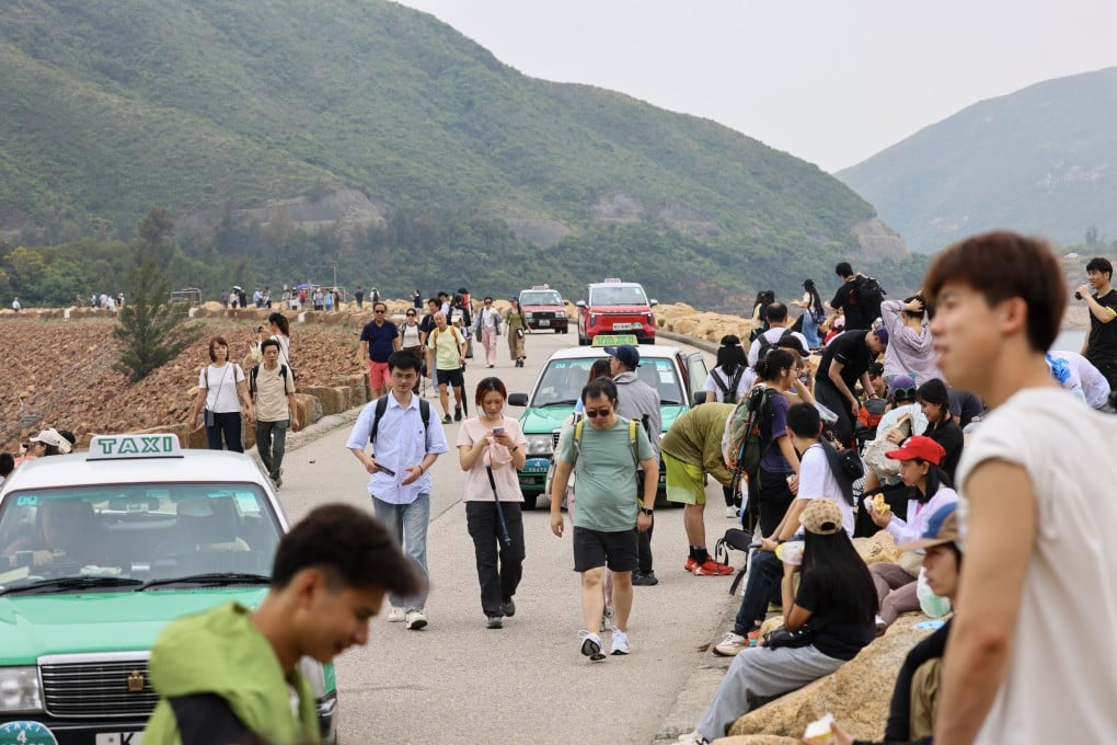 The East Dam of High Island Reservoir is a popular spot for tourists. Photo: Dickson Lee