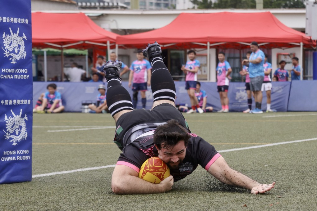 Phoouni Froth’s Josh Da Silva during their clash with SCAA CWB Mermaids at the rugby Fat Boy 10s tournament. Photo: Jonathan Wong