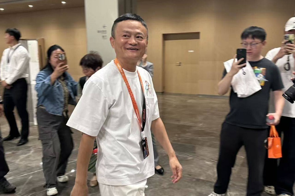 Jack Ma, founder of Alibaba, visits the company’s campus in Hangzhou, Zhejiang province, on Friday. Photo: Handout