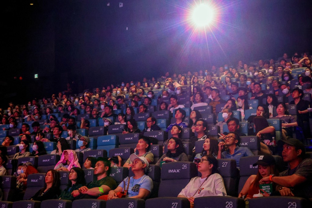 Cinema patrons gather on Saturday after securing discounts on tickets under the city’s annual promotion. Photo: Dickson Lee