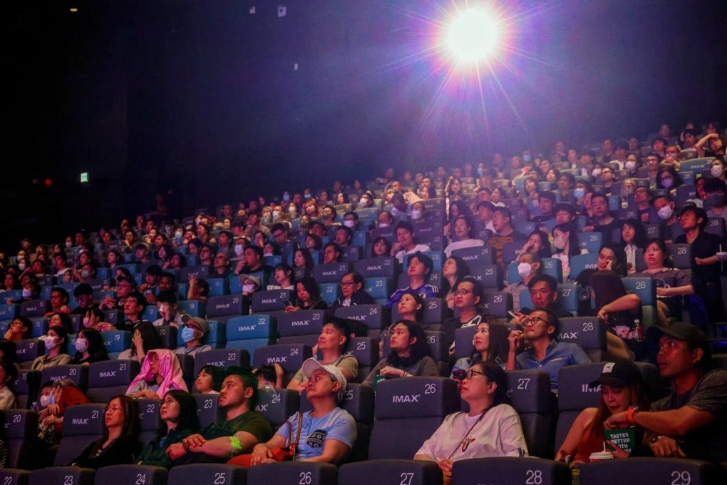 Cinema patrons gather on Saturday after securing discounts on tickets under the city’s annual promotion. Photo: Dickson Lee