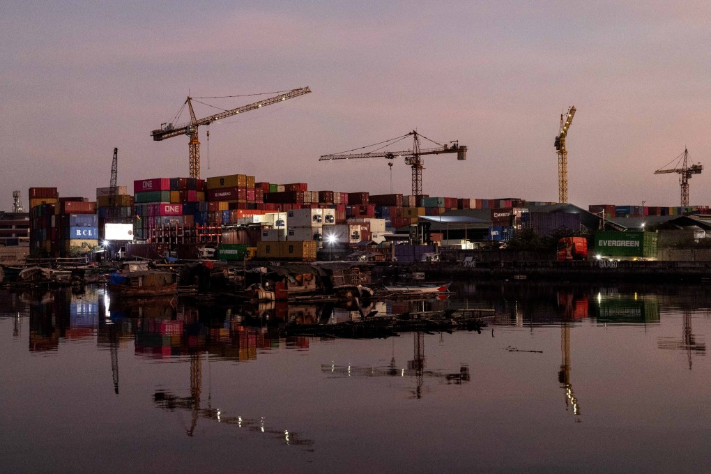 A truck arrives at a container terminal in Navotas, Metro Manila, the Philippines. The Subic-Clark-Manila-Batangas Railway is expected to connect major ports and airports in the country. Photo: Reuters