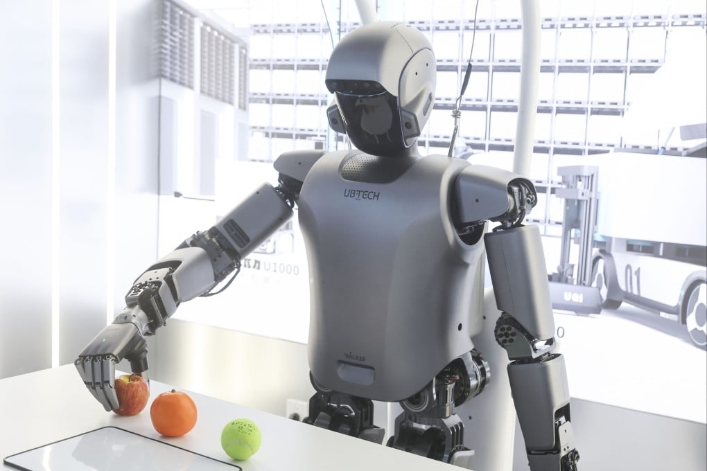 UBTech’s Walker robot seen at the company’s offices in Shenzhen. Photo: Edmond So