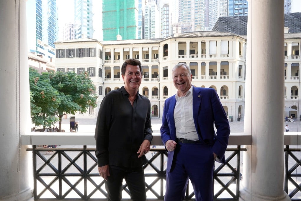 American Idol creator Simon Fuller (left) and Winfried Engelbrecht-Bresges, chief executive of the Jockey Club, announce a citywide talent search to find Hong Kong’s next pop star. Photo: May Tse