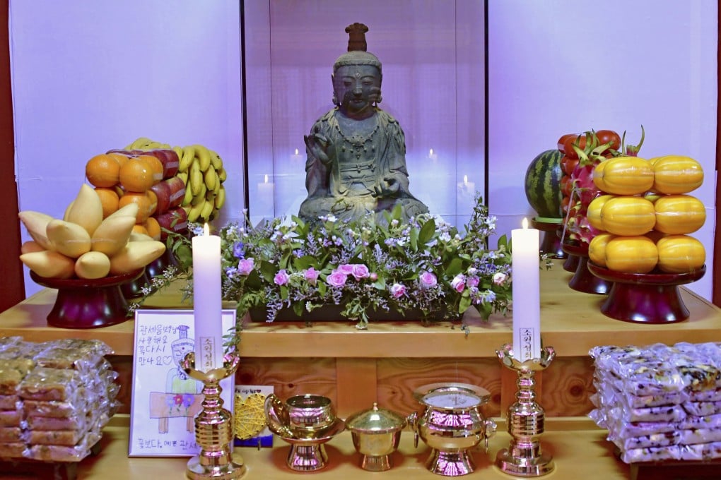 A 14th-century Buddhist statue of the Avalokitesvara Bodhisattva, was stolen from Japan’s Kannonji temple in 2012. Photo: AP