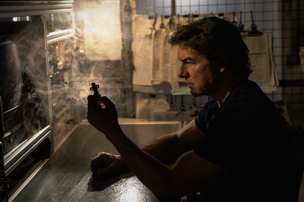 Tom Cruise as Ethan Hunt in a still from Mission: Impossible – The Final Reckoning, directed by Christopher McQuarrie. Ving Rhames and Simon Pegg co-star. Photo: Paramount Pictures and Skydance