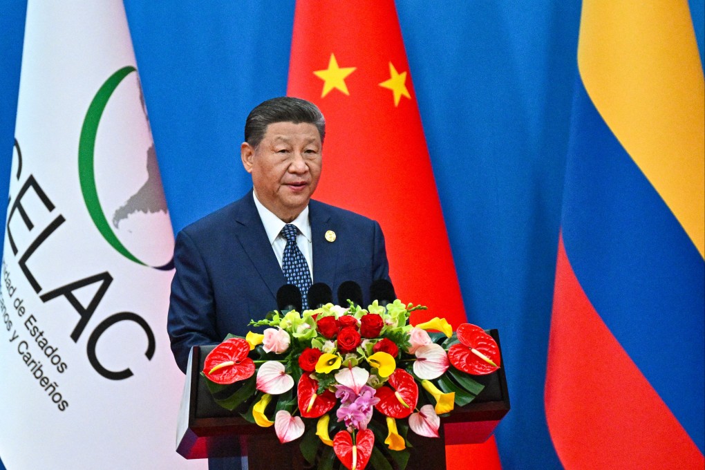 Chinese President Xi Jinping addresses the opening of the fourth ministerial meeting of the China-Celac forum in Beijing on Tuesday. Photo: AFP