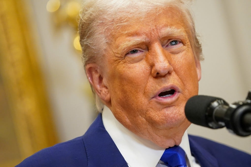 US President Donald Trump speaks during a press conference in the Roosevelt Room at the White House in Washington on Monday. Photo: Reuters