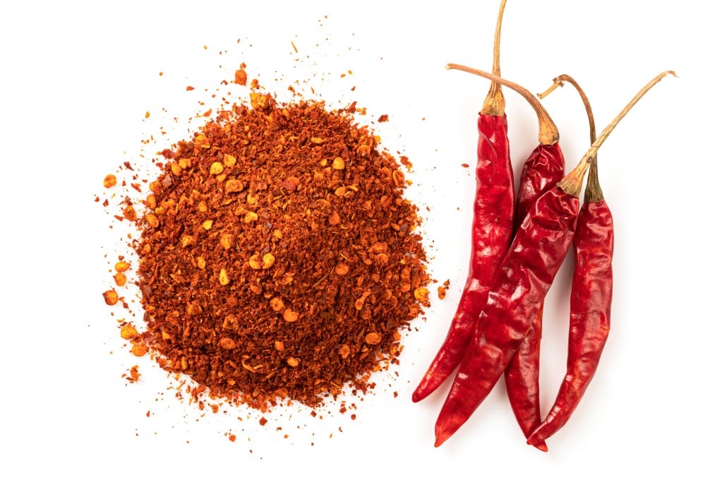 Fresh or dried chilli peppers and chilli powder are used in many hot dishes, such as Thai fried chicken. Photo: Shutterstock
