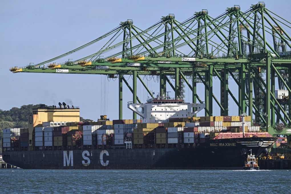 The Port of Balboa, managed by CK Hutchison Holdings, at the entrance to the Panama Canal. Photo: AFP