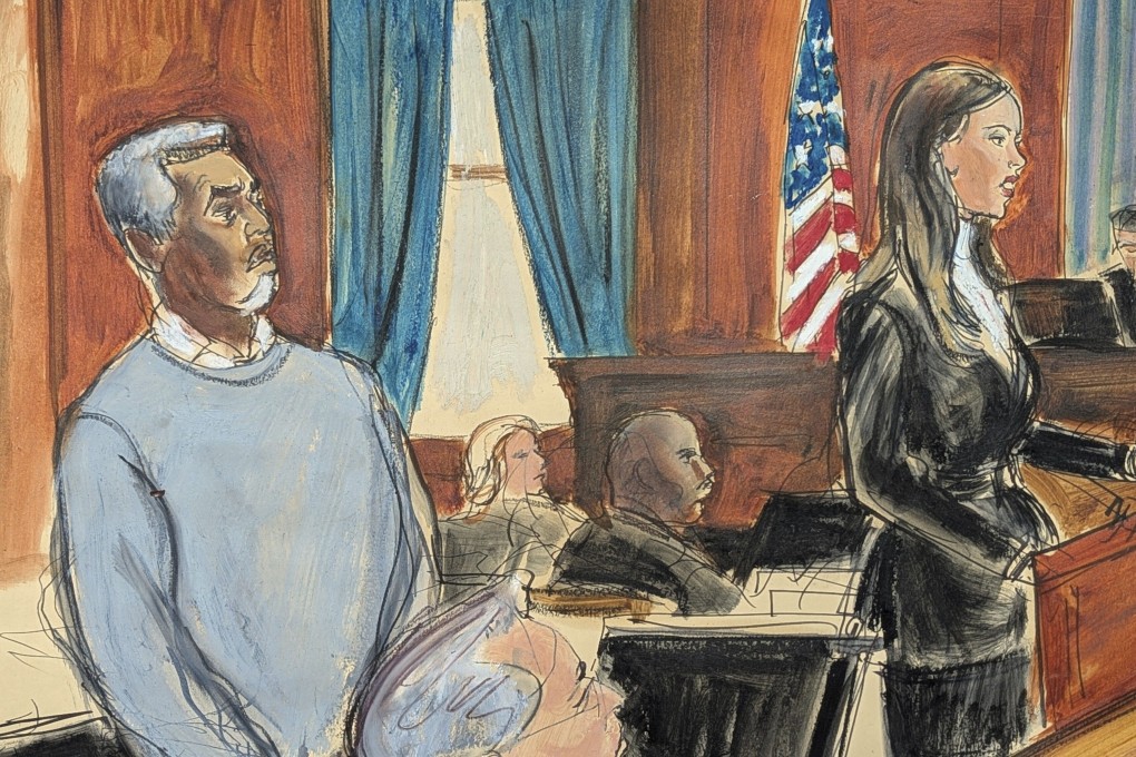 Sean ‘Diddy’ Combs in court as his defence lawyer Teny Geragos gives her opening statement. Image Elizabeth Williams via AP