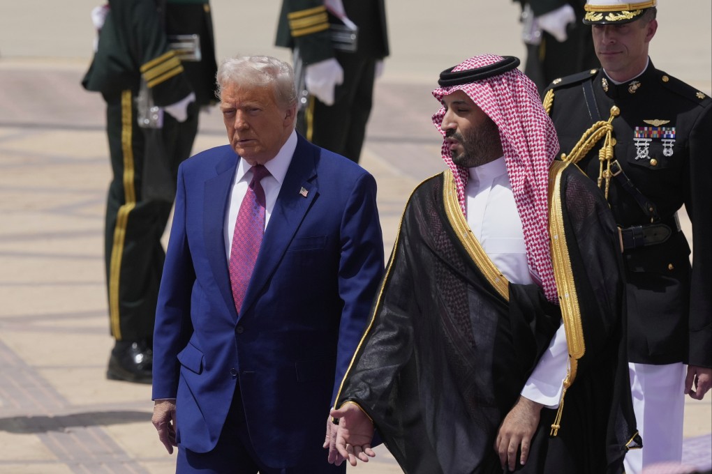 US President Donald Trump with Saudi Crown Prince Mohammed bin Salman during an arrival ceremony in Riyadh, Saudi Arabia. Photo: AP