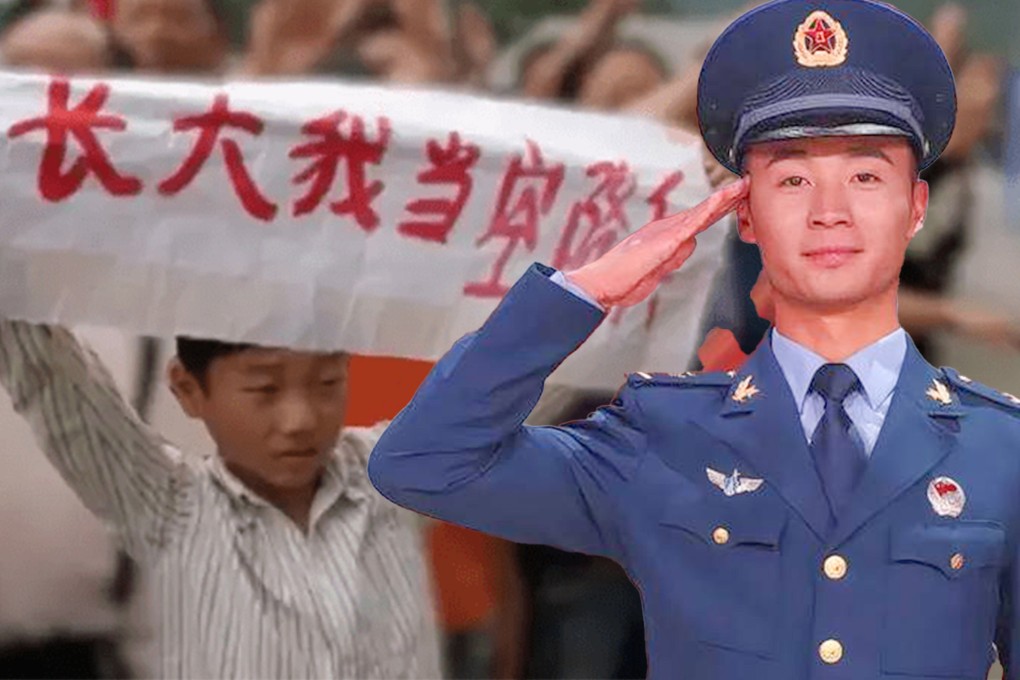 A Chinese boy who was inspired by the actions  of People’s Liberation Army paratroopers during rescue efforts following the deadly 2008 Sichuan earthquake has realised his dream of joining the unit’s ranks. Photo: SCMP composite/Douyin