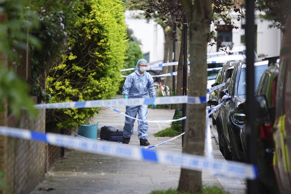 A police cordon in Kentish Town, near British Prime Minister Keir Starmer’s house in north London. Photo: PA via AP