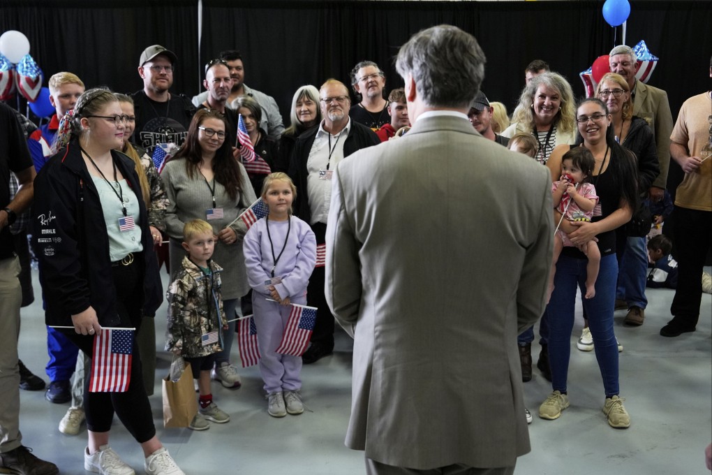 US Deputy Secretary of State Christopher Landau greeted the first 59 Afrikaners to arrive. Photo: AP