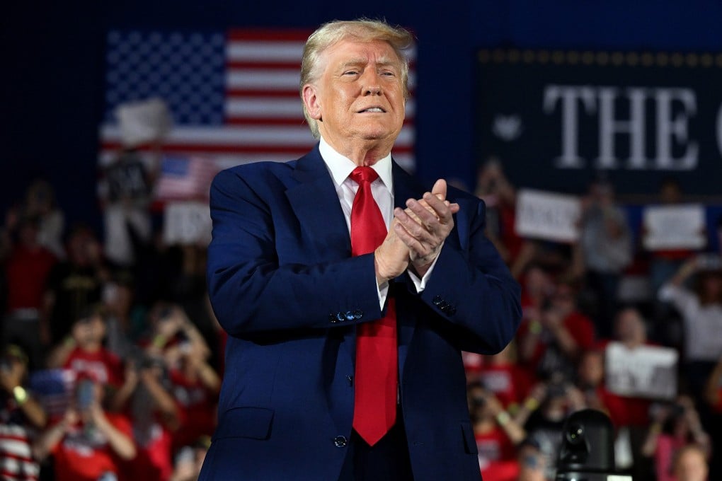 US President Donald Trump, pictured at an event in Warren, Michigan, on April 29, 2025, has touted his steep tariffs against China. Photo: The Detroit News/TNS