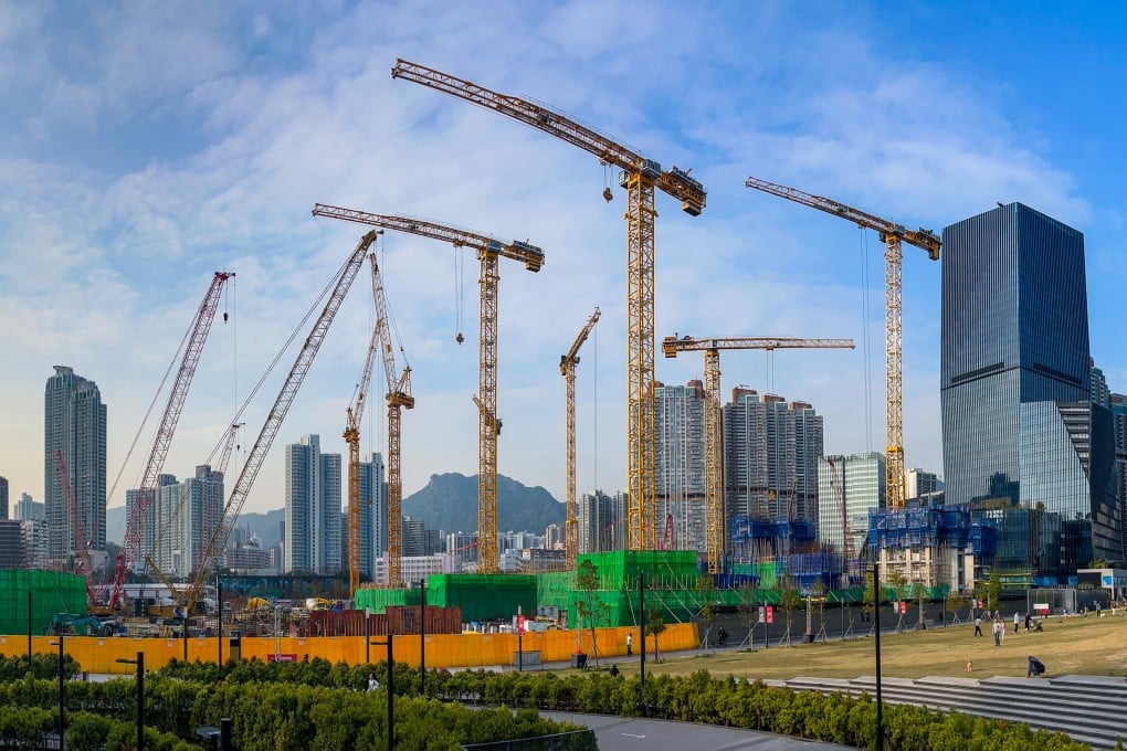 “Light public housing” under construction at Olympic Avenue in Kai Tak. Photo: Dickson Lee