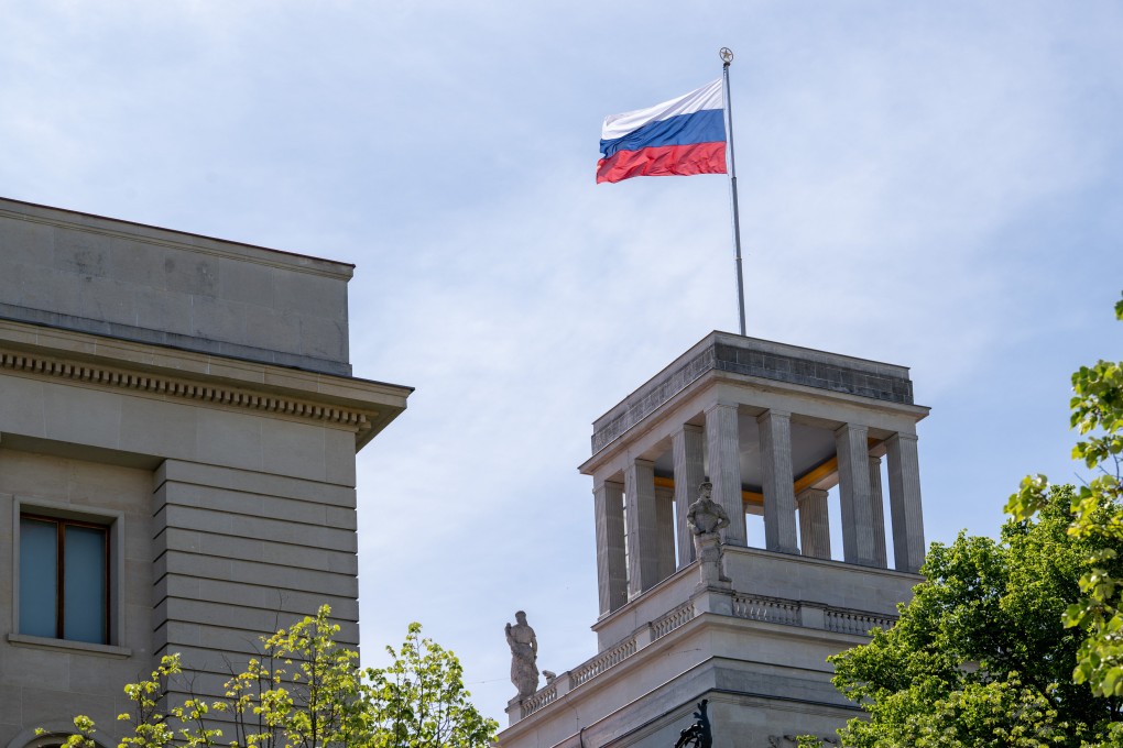The Russia embassy in Berlin. Germany, Kyiv’s second-biggest military back after the United States, has been shaken by a string of alleged sabotage and espionage cases linked to Russia. Photo: dpa