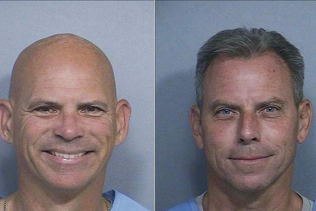 The mugshots of Lyle Menendez (left) and Erik Menendez from October last year. Photo: California Department of Corrections and Rehabilitation / AFP