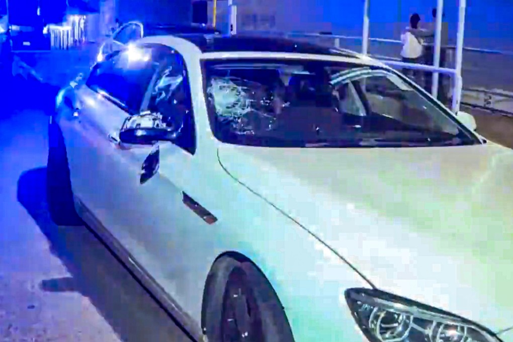 A screengrab of footage showing the aftermath of Thursday’s accident. Photo: Cable TV News