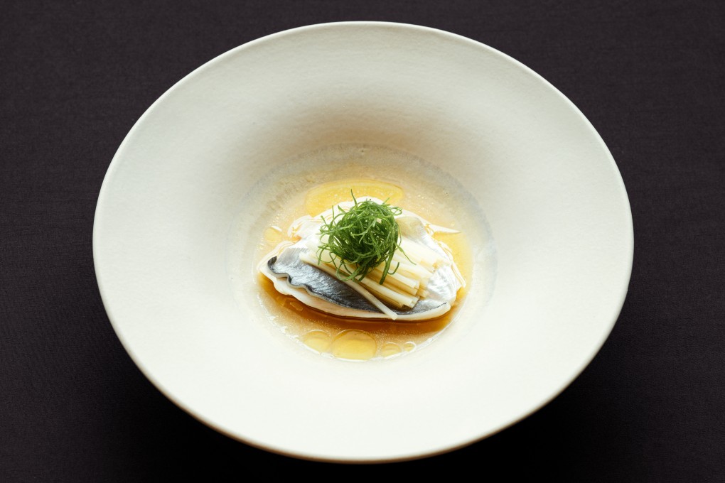 Steamed donghai pomfret with chicken fat and hua diao rice wine served at Wild Yeast. Photo: Penn Wang