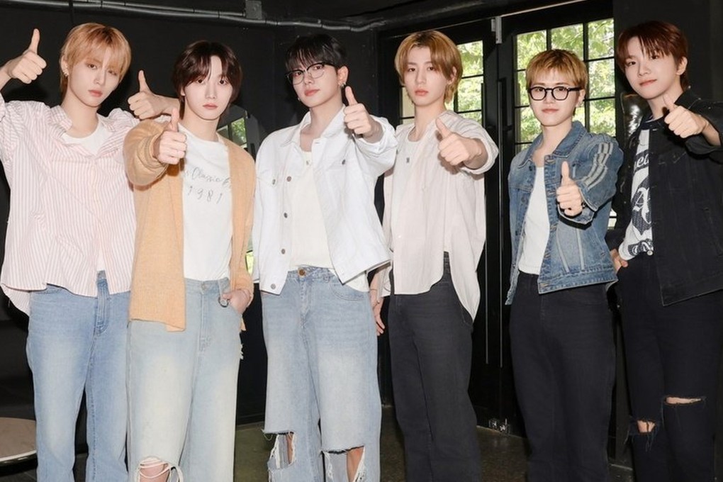From left: Taesan, Sungho, Jaehyun, Leehan, Riwoo and Woonhak of BoyNextDoor. They talk about putting “honesty” in their songs, their dream stage and defining an era. Photo: courtesy of KOZ Entertainment