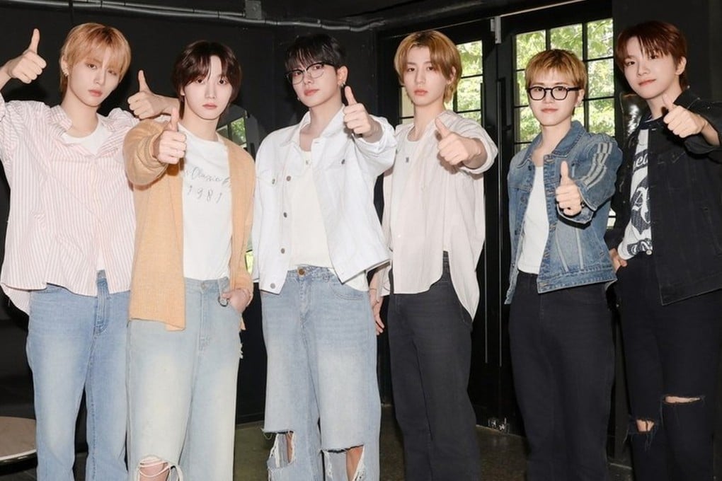 From left: Taesan, Sungho, Jaehyun, Leehan, Riwoo and Woonhak of BoyNextDoor. They talk about putting “honesty” in their songs, their dream stage and defining an era. Photo: courtesy of KOZ Entertainment