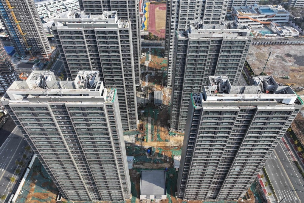 A residential complex being built by Chinese developer China Vanke is seen in Nanjing, in China’s eastern Jiangsu province, on February 13, 2025. Photo: AFP