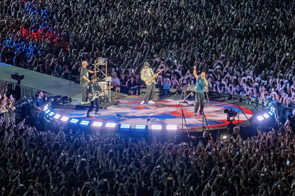 Coldplay performs at Kai Tak Stadium in Hong Kong on April 9. Photo: Harvey Kong