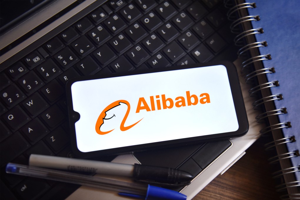 The Alibaba logo is seen on a smartphone screen in this arranged photograph taken March 20, 2025. Photo: Shutterstock Images
