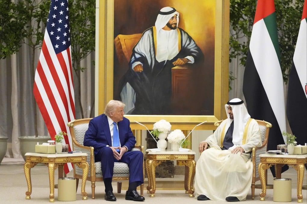 President Donald Trump and UAE President Sheikh Mohamed bin Zayed al-Nahyan on Thursday. Photo: AP