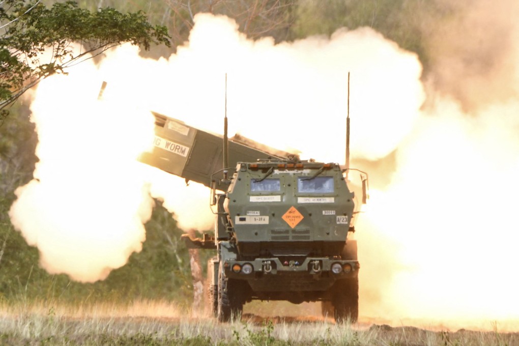 A High Mobility Artillery Rocket System (Himars) is fired as part of a US-Philippines live-fire exercise. Photo: AFP