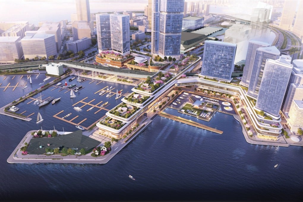 An artist’s impression of the government’s preliminary proposal for the Hung Hom harbourfront. Photo: Handout