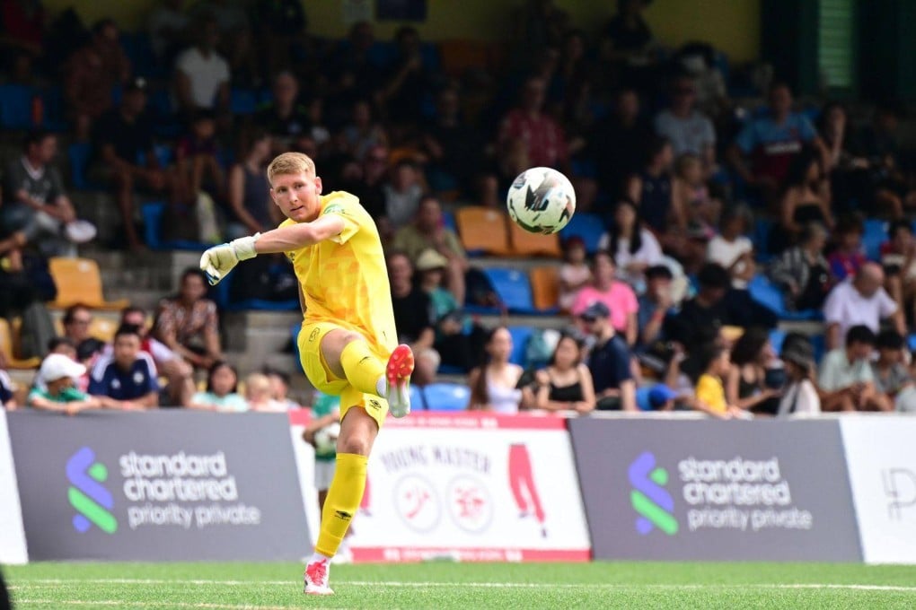 West Ham goalkeeper Mason Terry in action at the Soccer Sevens in Hong Kong. Photo: HKFC Standard Chartered Soccer Sevens