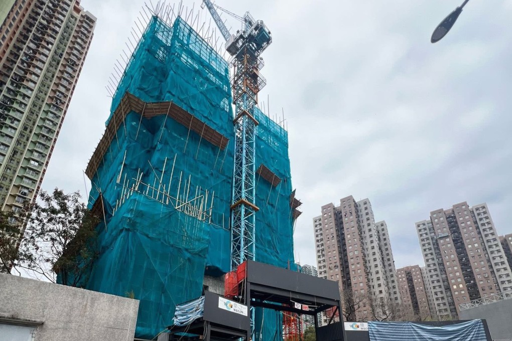Construction under way at Uni Residence in Tai Wai, developed by Wing Tai Properties and China Vanke’s Hong Kong unit. Photo: Handout