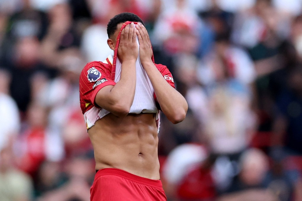 Trent Alexander-Arnold could play his last Liverpool match at Anfield on Sunday, after being booed on his previous appearance there. Photo: Reuters