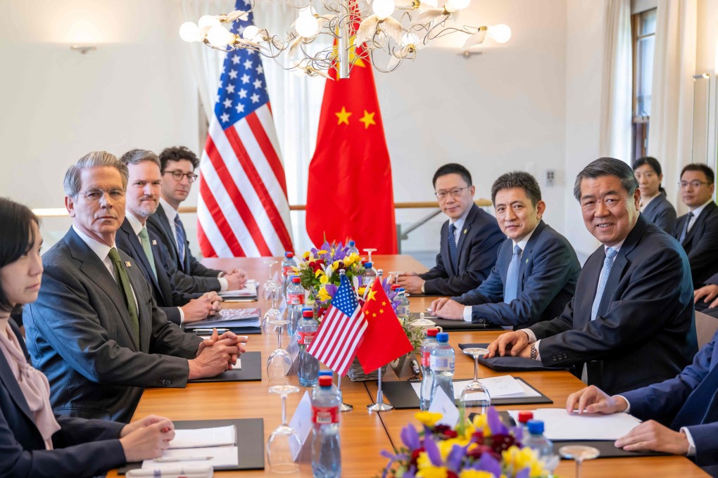 Senior US and Chinese officials meet in Geneva on May 11. They agreed to a trade deal slashing most tariffs that came into effect on May 14. Photo: AFP