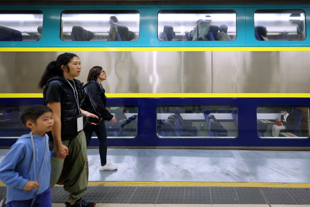 The double-decker KCR Through Train (KTT) features in the “Station Rail Voyage” exhibition at Hung Hom terminus on January 23. A dedicated transport heritage museum could build on the success of the exhibition. Photo: Nora Tam