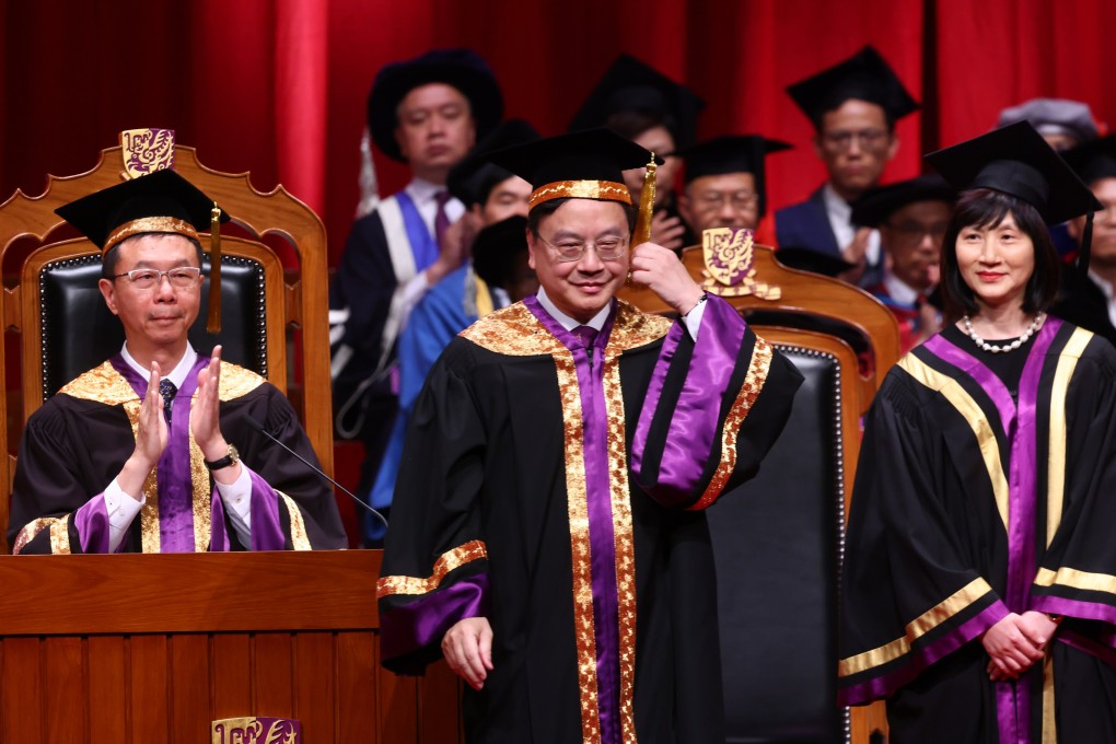 Professor Dennis Lo has been installed as the ninth vice-chancellor and president of CUHK in a ceremony on Tuesday. Photo: Dickson Lee