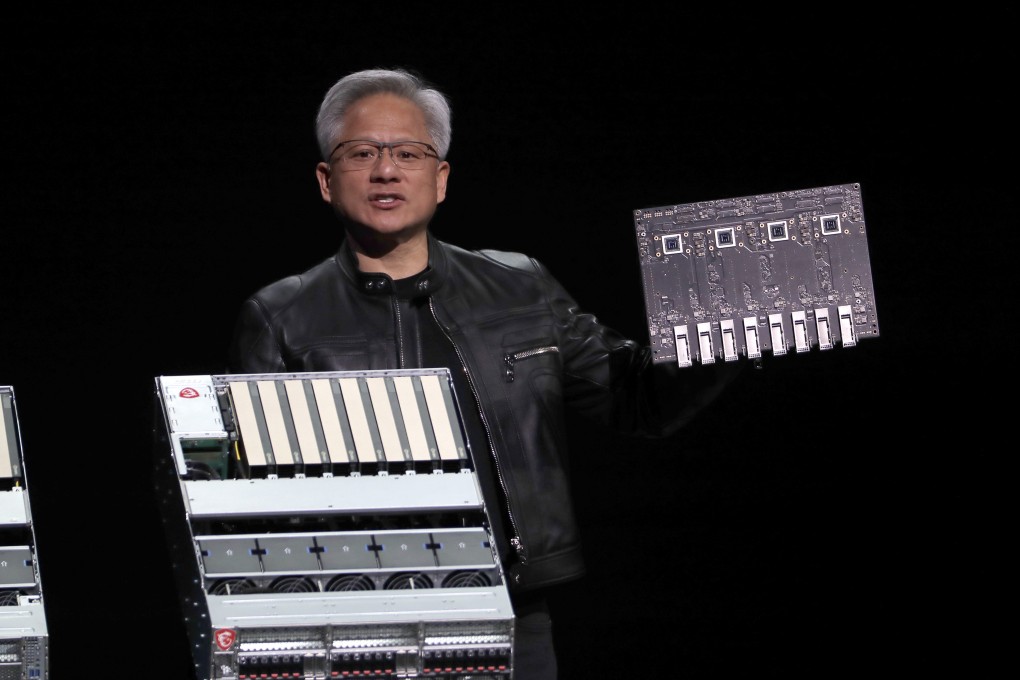 Nvidia CEO Jensen Huang delivers a speech during the Computex 2025 exhibition in Taipei, Taiwan, May 19, 2025. Photo: AP