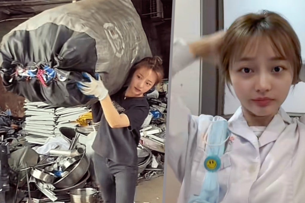 A clinician in China says she makes more money collecting metal waste on the side than she does from her full-time medical position. Photo: SCMP composite/Douyin