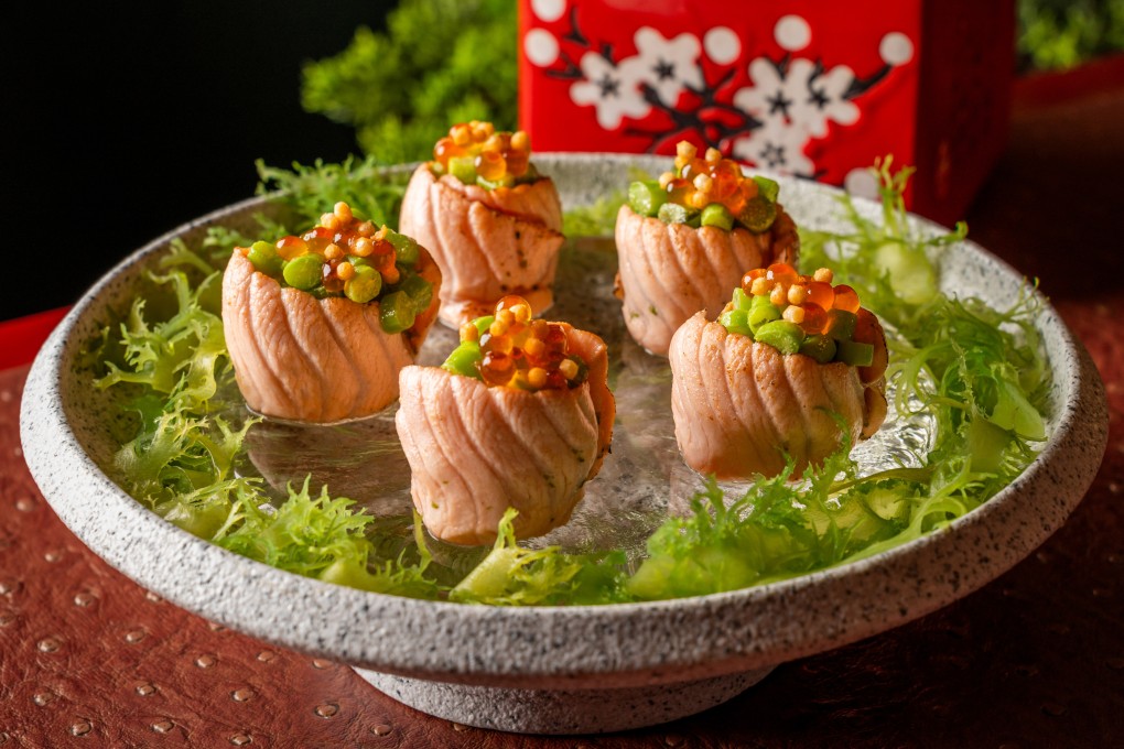Delicate salmon balls from Honjo’s new bento lunch. Photo: Handout
