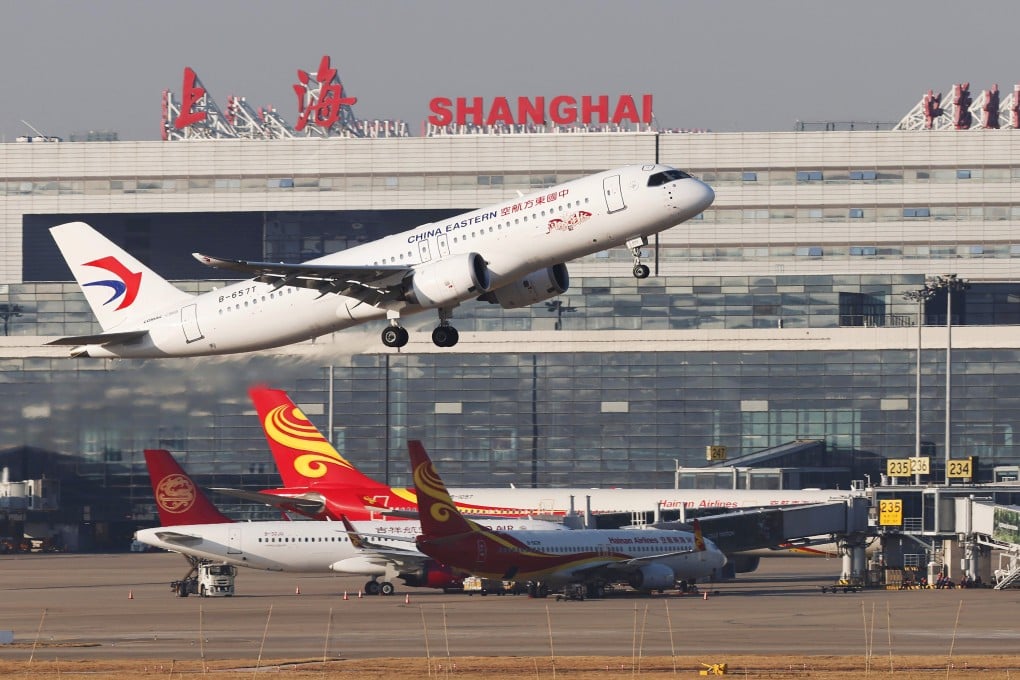 China’s home-grown C919 takes off from Shanghai. Photo: Xinhua