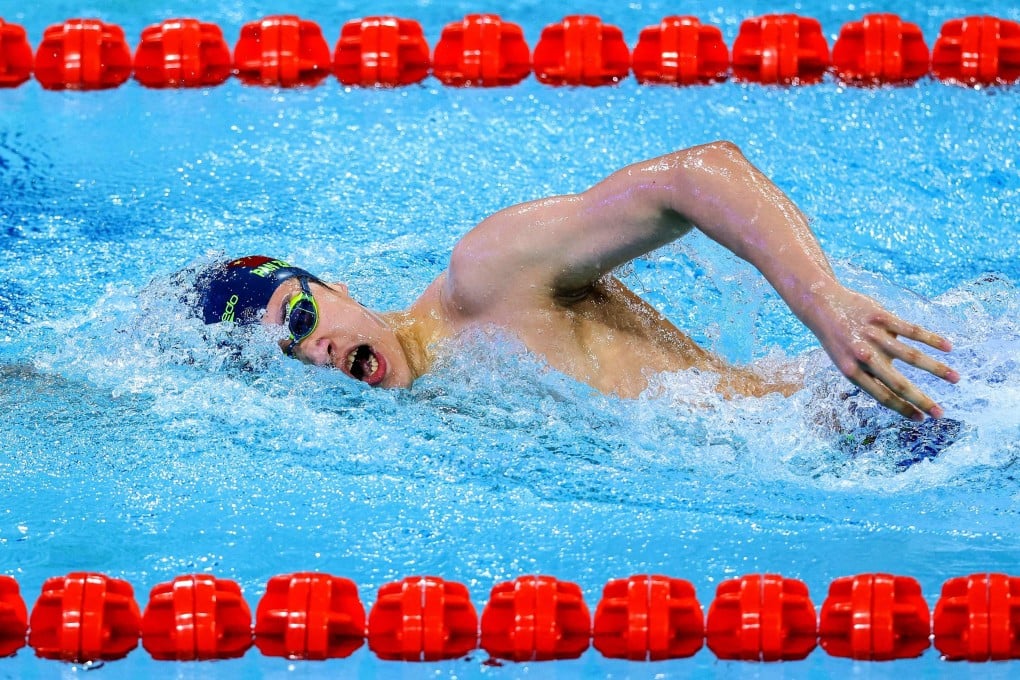 Pan Zhanle won his fourth gold of the national swimming championships in Shenzhen. Photo: AFP