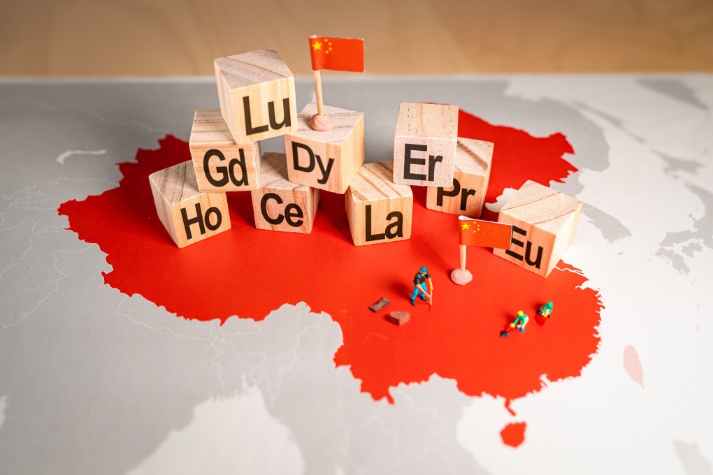 A map of China with rare earth elements, 17 minerals that are indispensable to the manufacturing of smartphones, electric vehicles and military equipment. Photo: Shutterstock Images