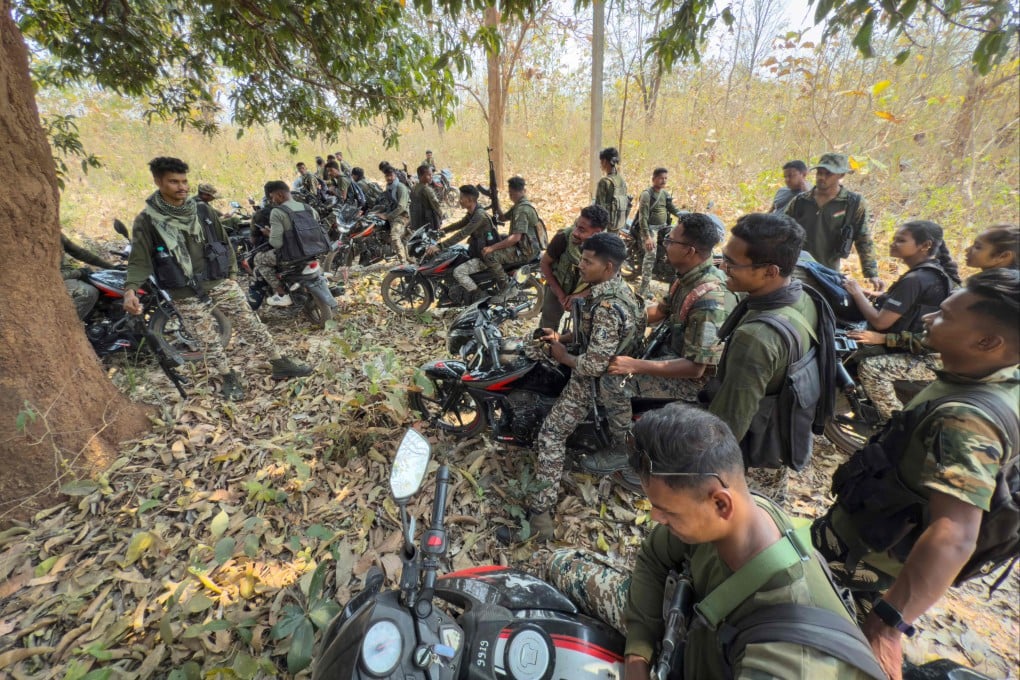 District Reserve Guard personnel during a simulation exercise in India’s Chhattisgarh state. India is waging an all-out offensive against the Maoist-inspired guerrilla movement. Photo: AFP