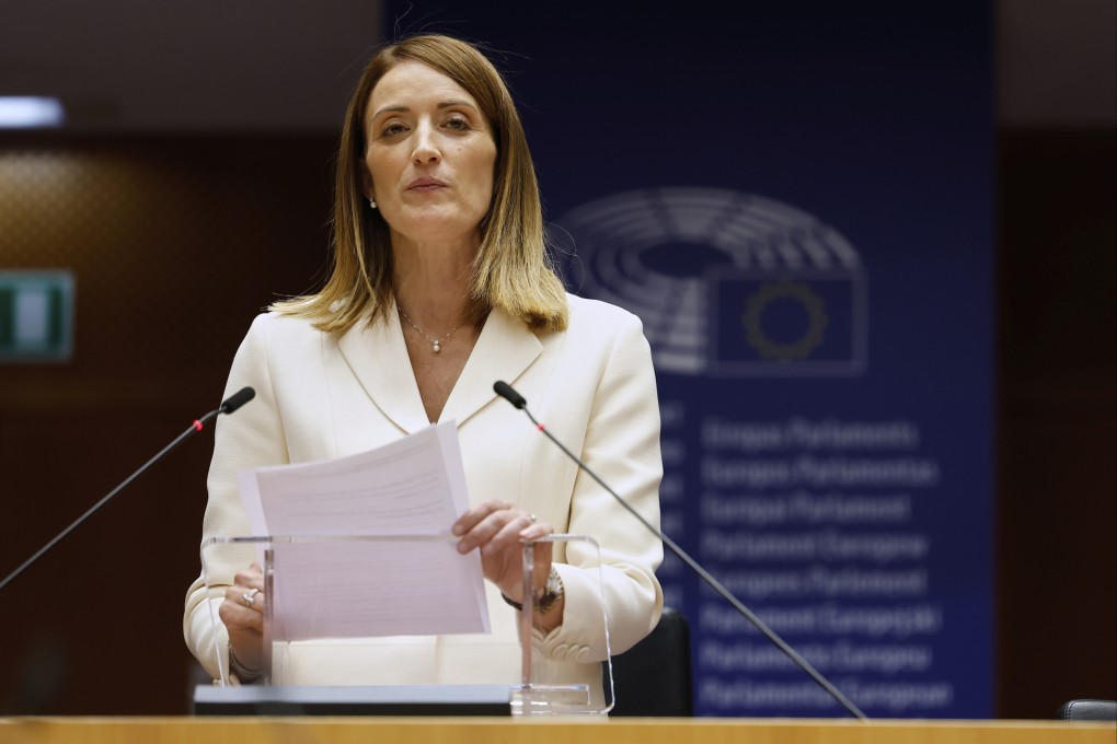 European Parliament President Roberta Metsola on Wednesday named the lawmakers, who included a fellow Maltese politician, a Bulgarian and three Italians. Photo: AP