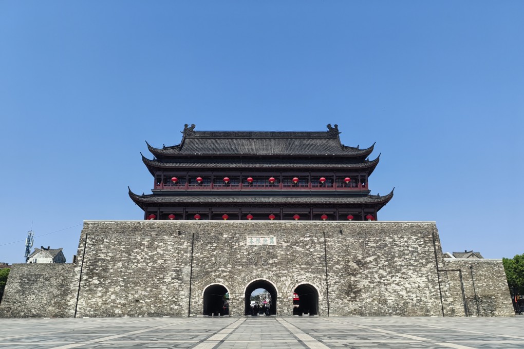 The Fengyang Drum Tower recently had extensive repair works done on its roof. Photo: Handout