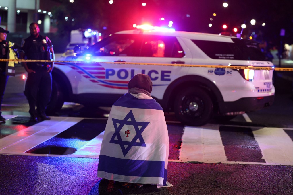 Police at the scene of the shooting near the Capital Jewish Museum in Washington DC. Photo: Reuters