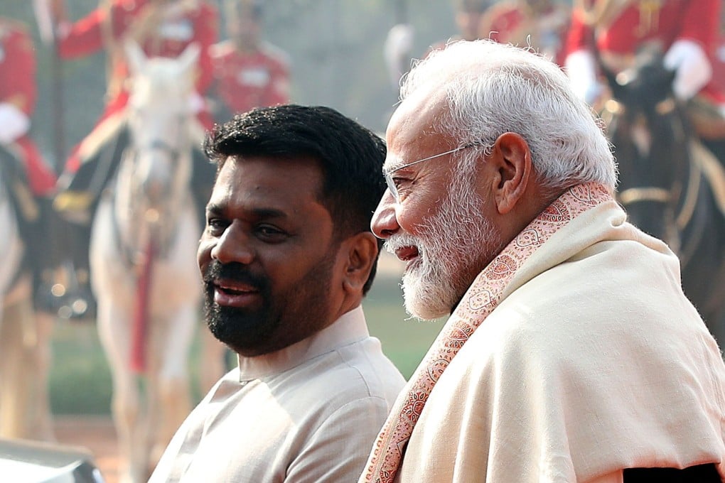 Sri Lankan President Anura Kumara Dissanayake (left) and Indian Prime Minister Narendra Modi converse at the President’s House in New Delhi, India on December 16 last year. Photo: EPA-EFE